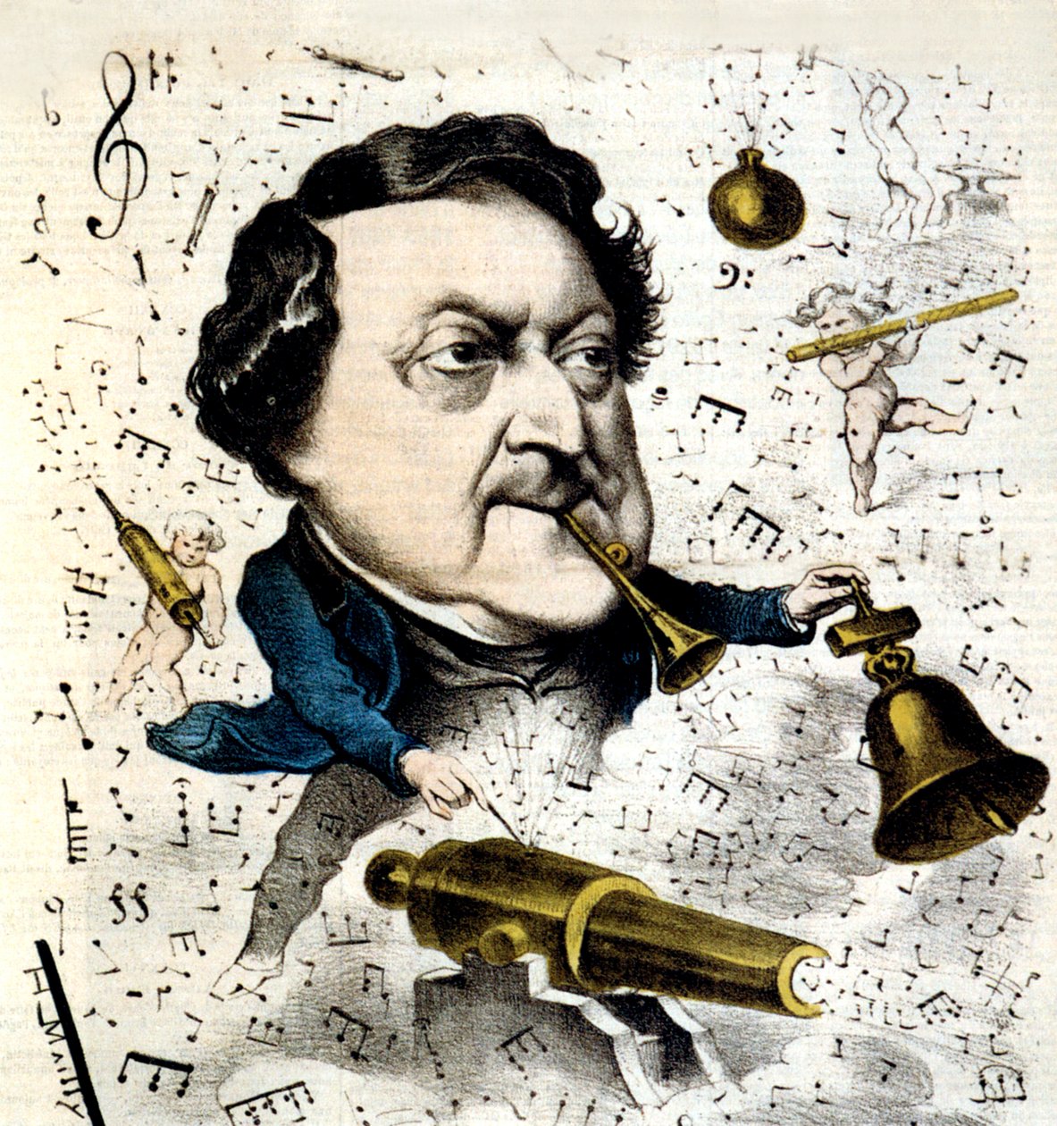 Gioacchino Rossini door Hippolyte Mailly