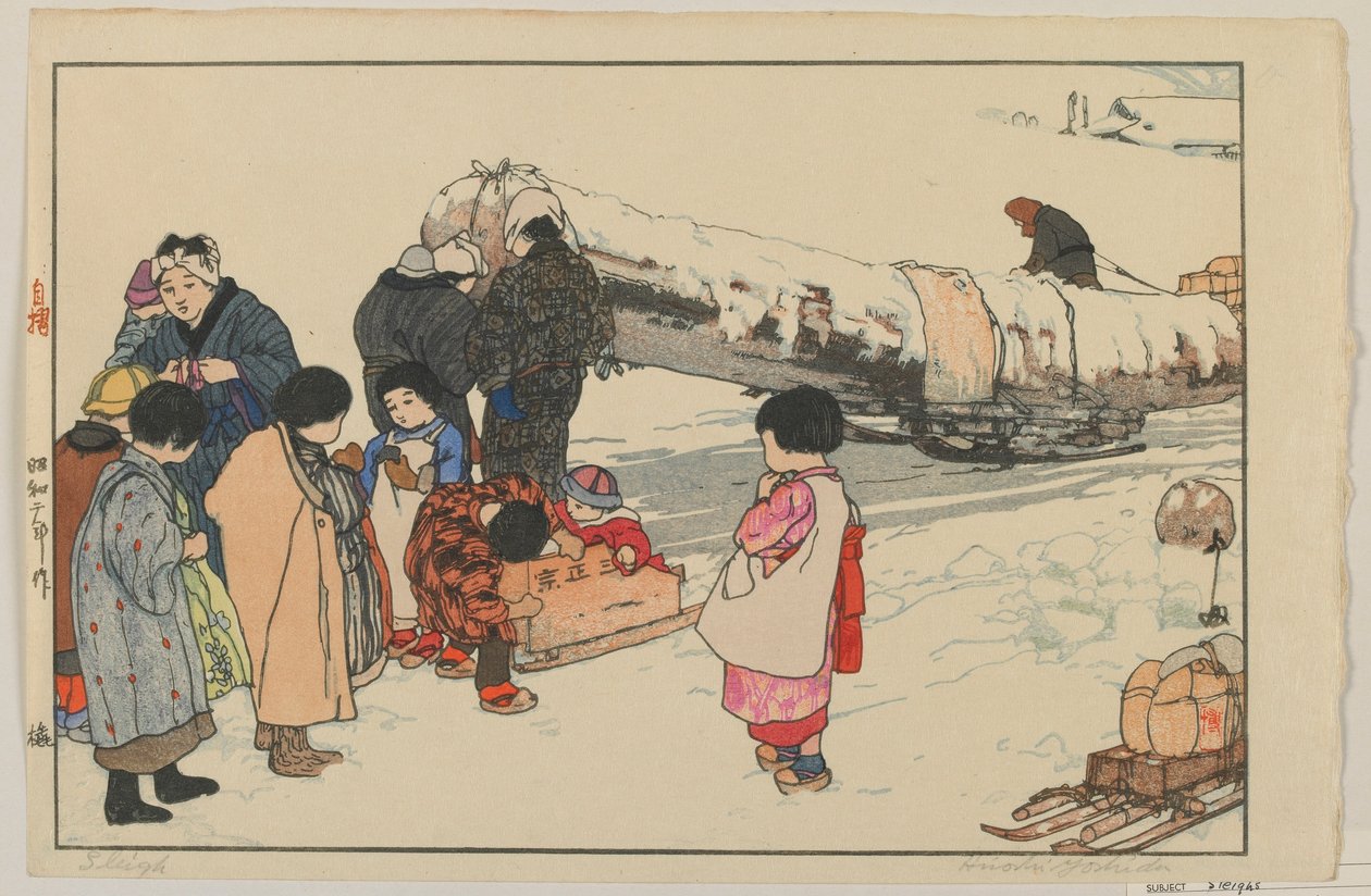 Slede, Showa-periode door Hiroshi Yoshida
