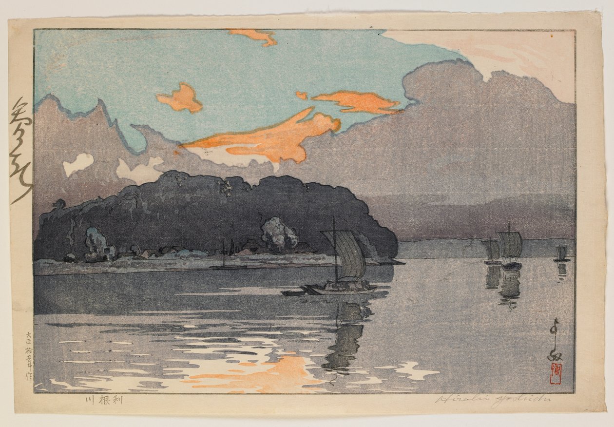 Tone Rivier - Dag, Taisho-periode door Hiroshi Yoshida