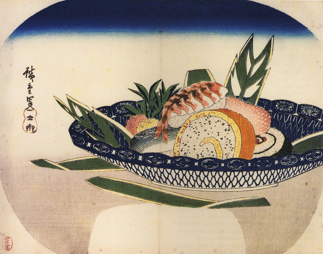 Kom Sushi door Utagawa Hiroshige