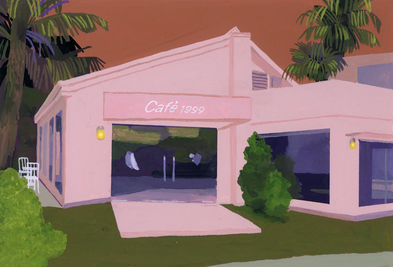 Café in Cambodja door Hiroyuki Izutsu