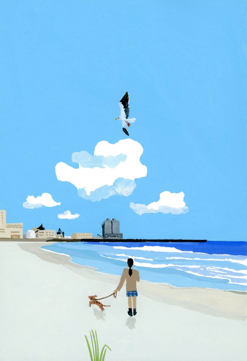 Middelbare schoolmeisjes en de zee door Hiroyuki Izutsu