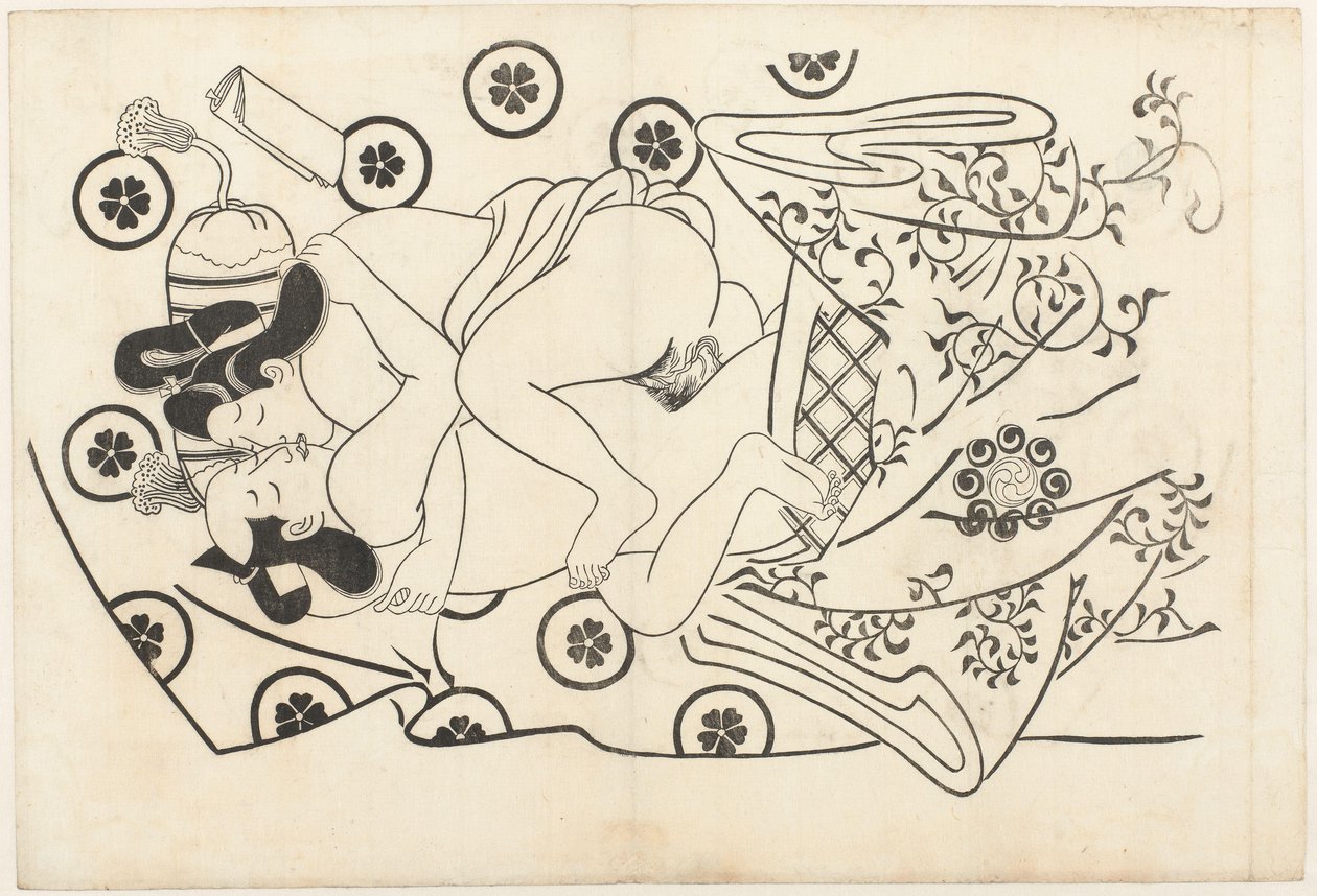 Erotische voorstelling door Hishikawa Moroshige (attributed to)