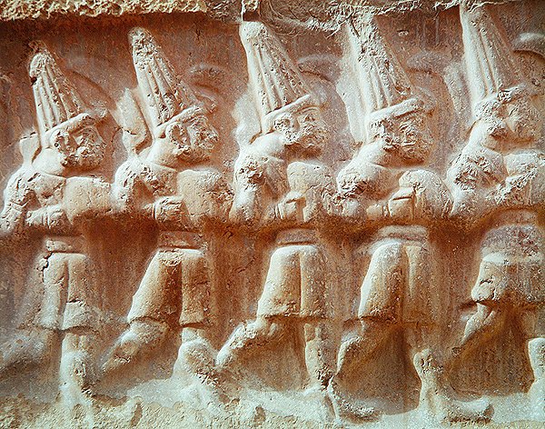 Detail van Processie van de Gewapende Goden door Hittite