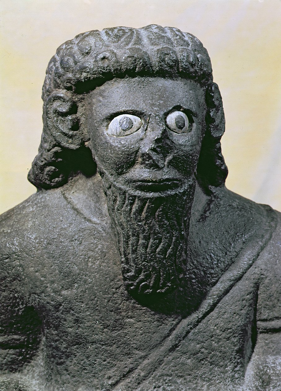 Koning Hadad, van het Paleis in Tell-Halaf, Syrië door Hittite