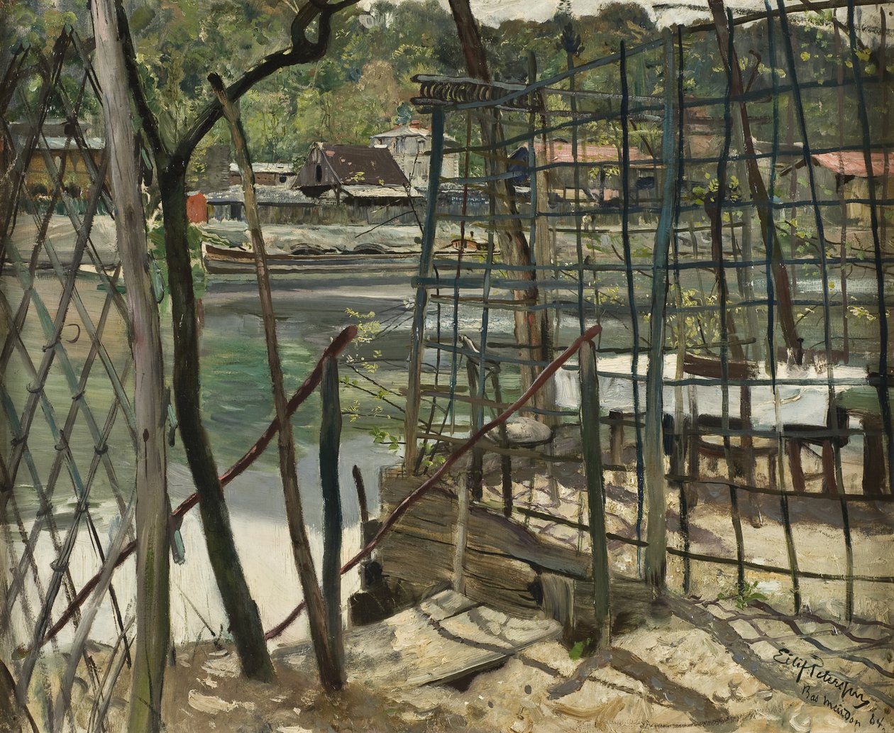 Landschap van Meudon, Frankrijk door Hjalmer Eilif Emanuel Peterssen