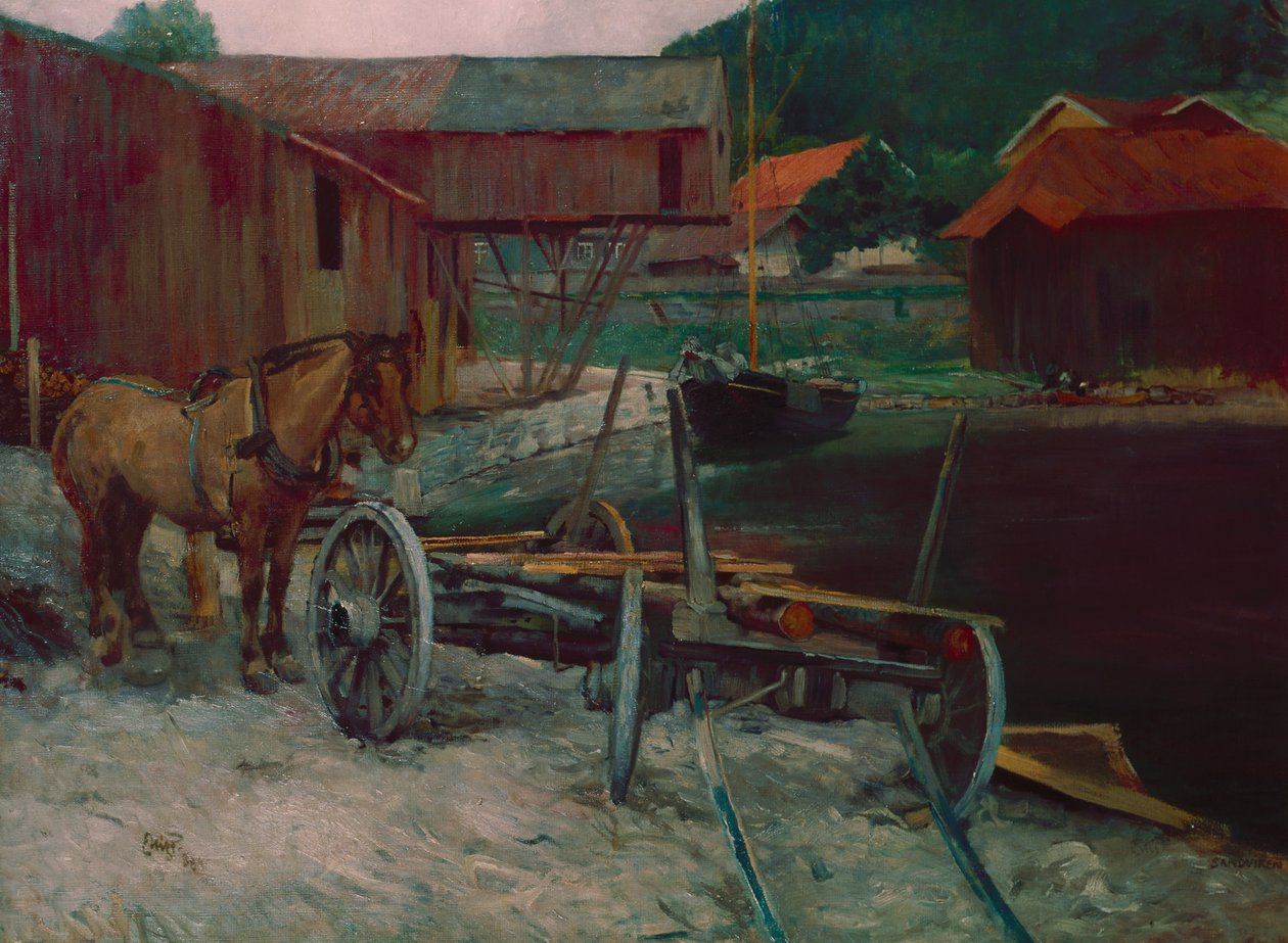 Sandvik baai door Hjalmer Eilif Emanuel Peterssen