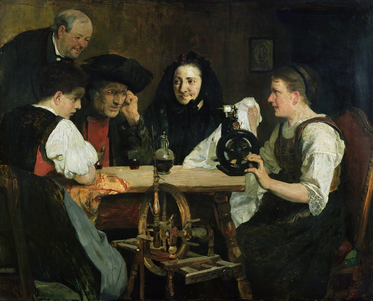 De eerste naaimachine door Hjalmer Eilif Emanuel Peterssen
