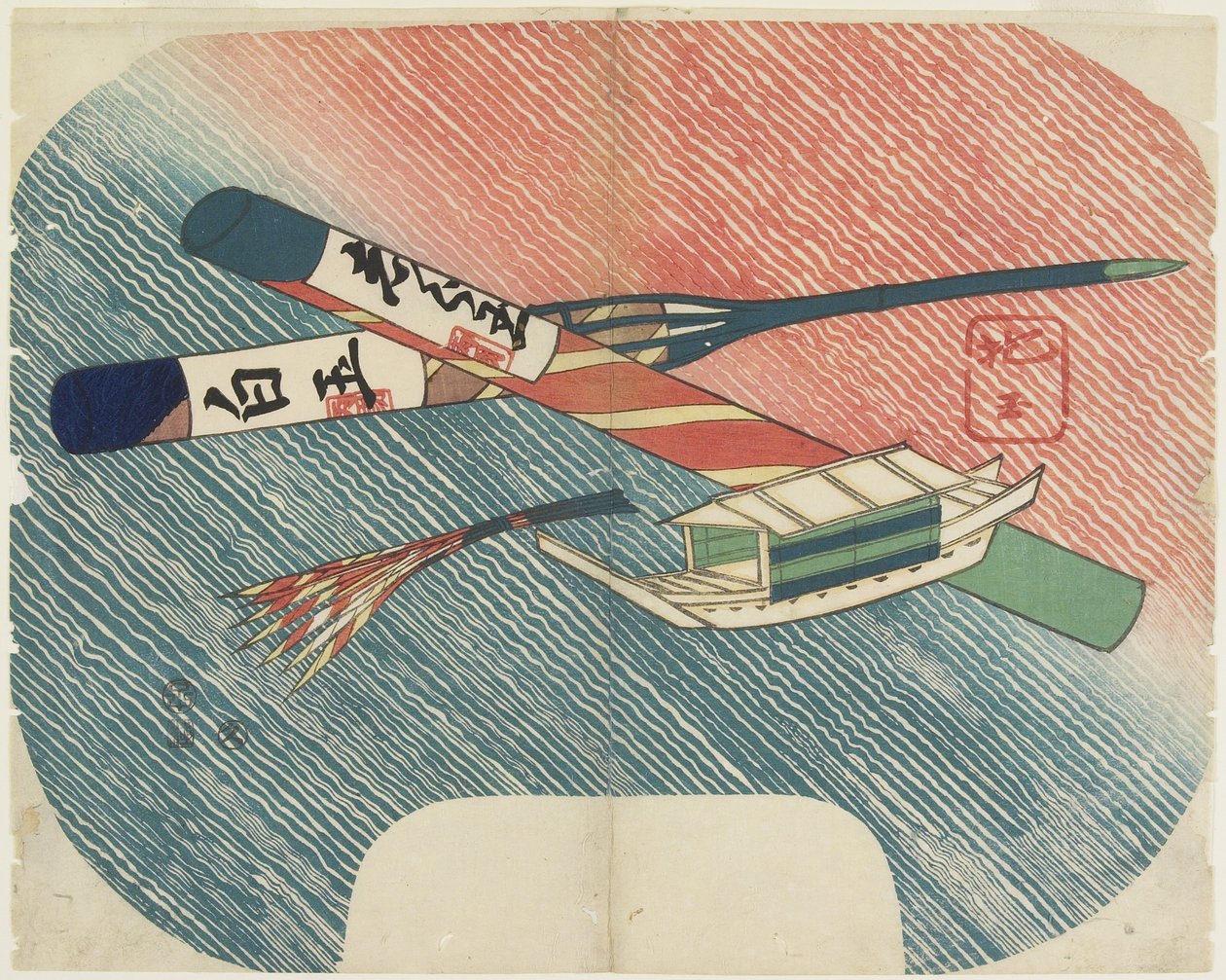 (Speelgoedboot en vuurwerk), 1840 door Hogyoku