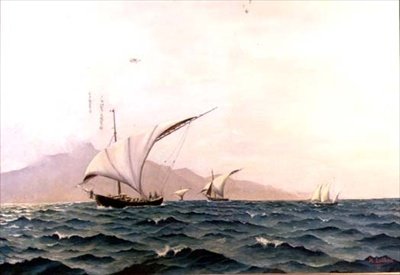 Portugese Vissersboten door Holger Lubbers