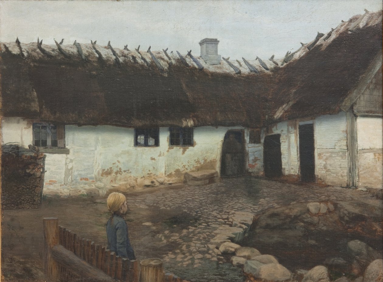 Buiten een boerderij door Holger Møller