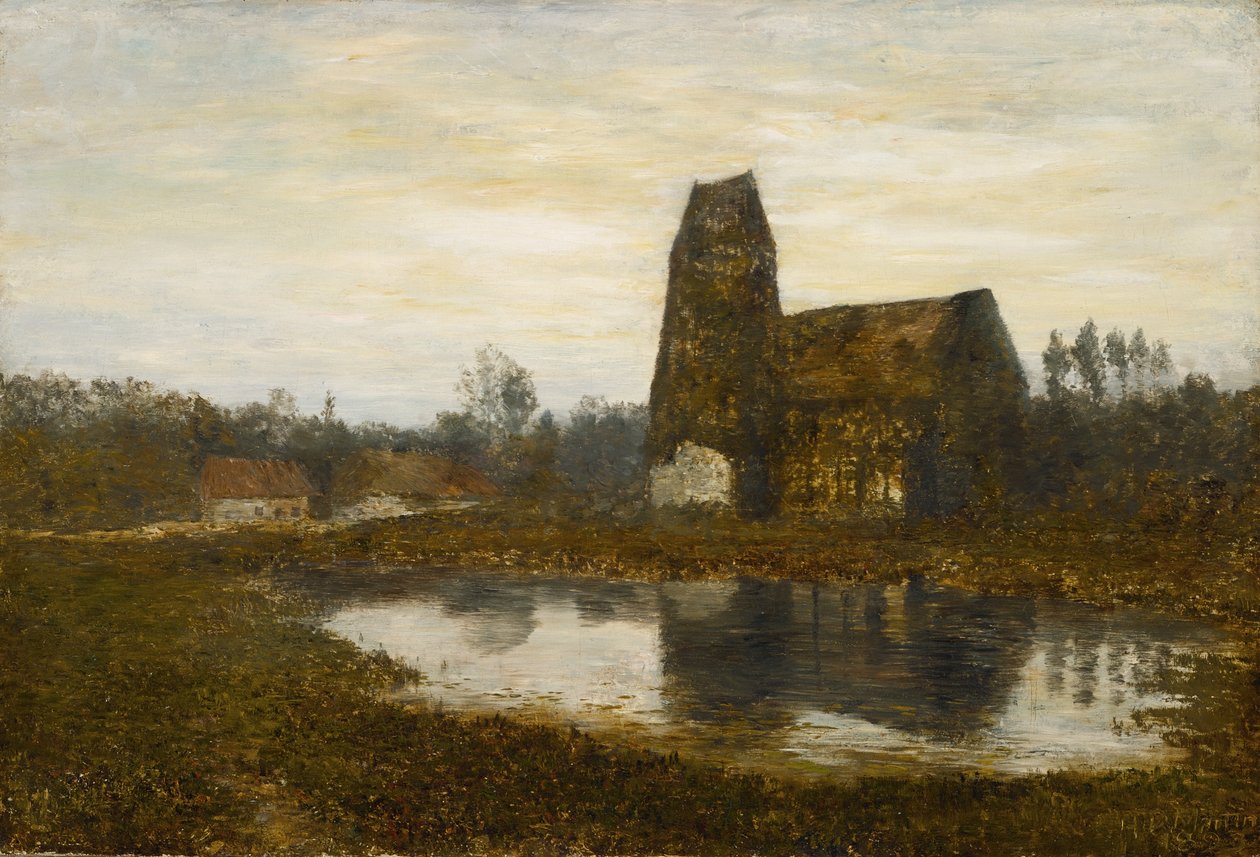 Criqueboeuf Kerk, Normandië, 1893 door Homer Dodge Martin