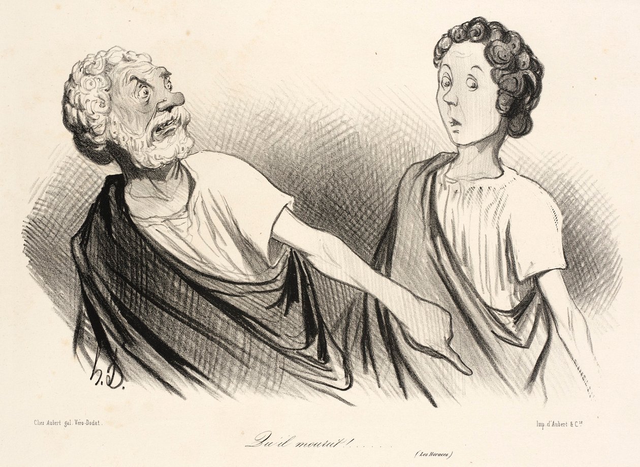 ...dat hij stierf!... door Honoré Daumier