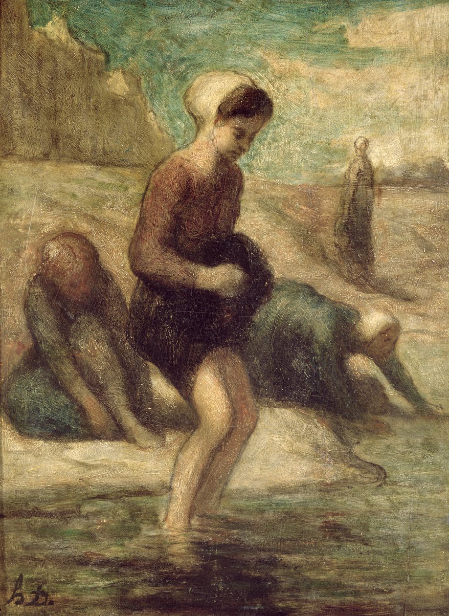Aan de waterkant door Honoré Daumier