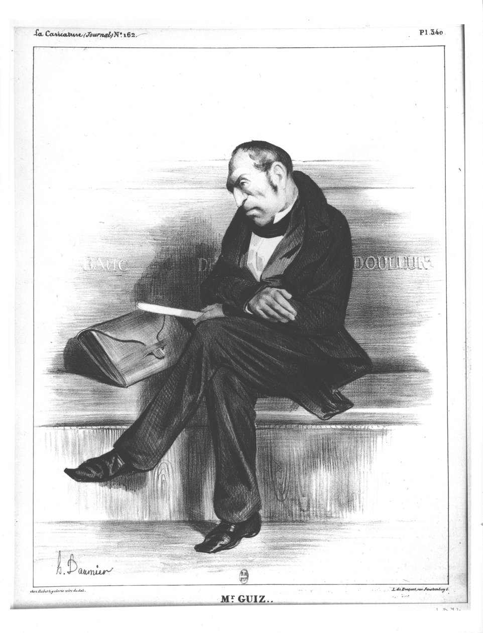 Karikatuur van François Guizot (1787-1874), uit 