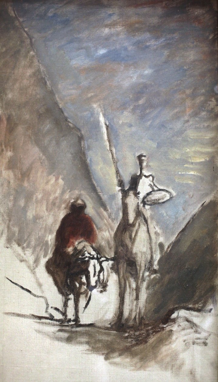 Don Quichot en de dode muilezel door Honoré Daumier