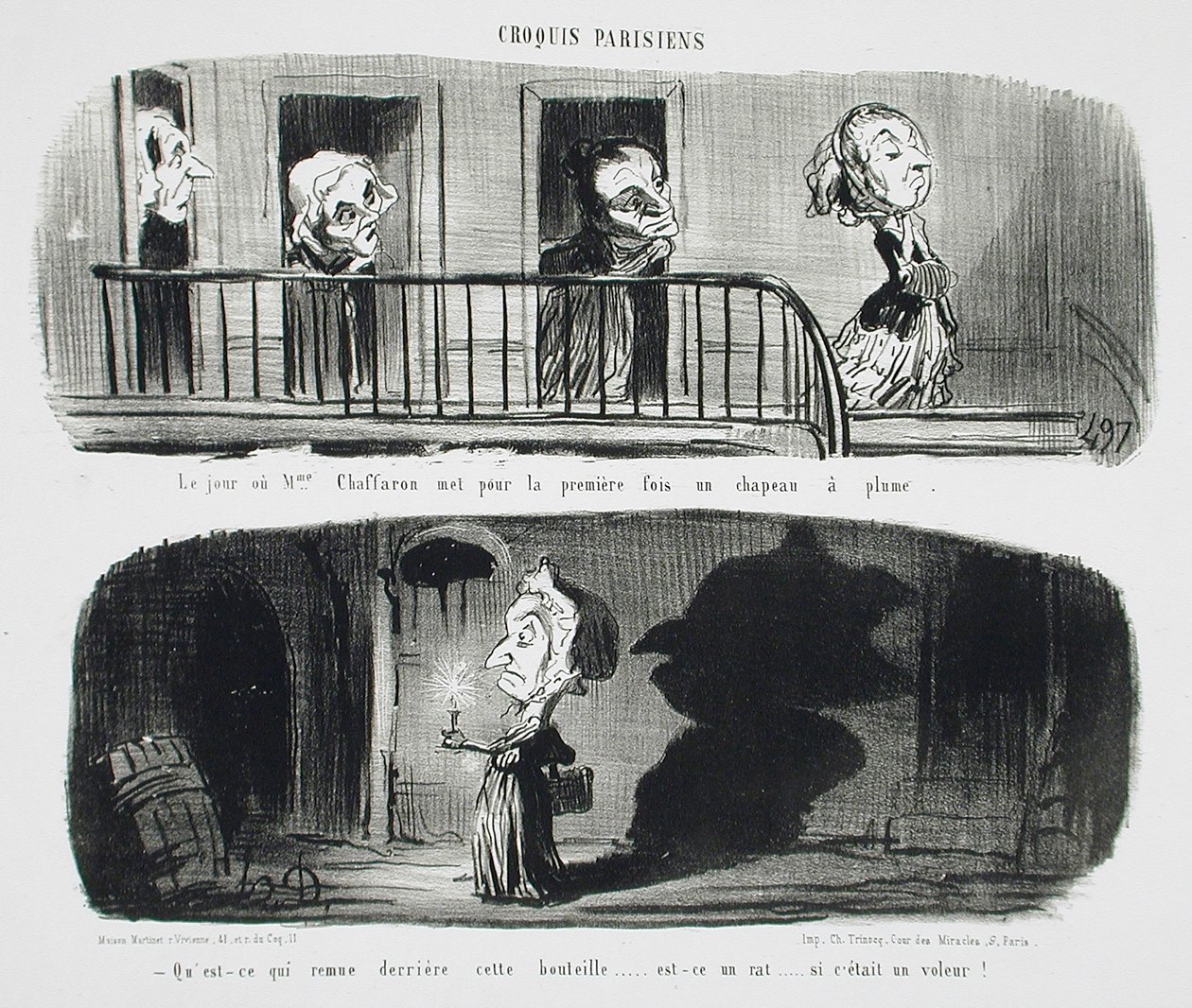 De dag dat mevrouw Chaffaron... door Honoré Daumier
