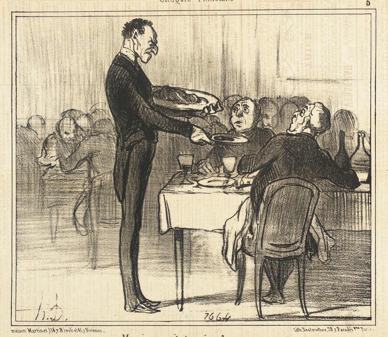 Wil meneer pannenkoeken... door Honoré Daumier