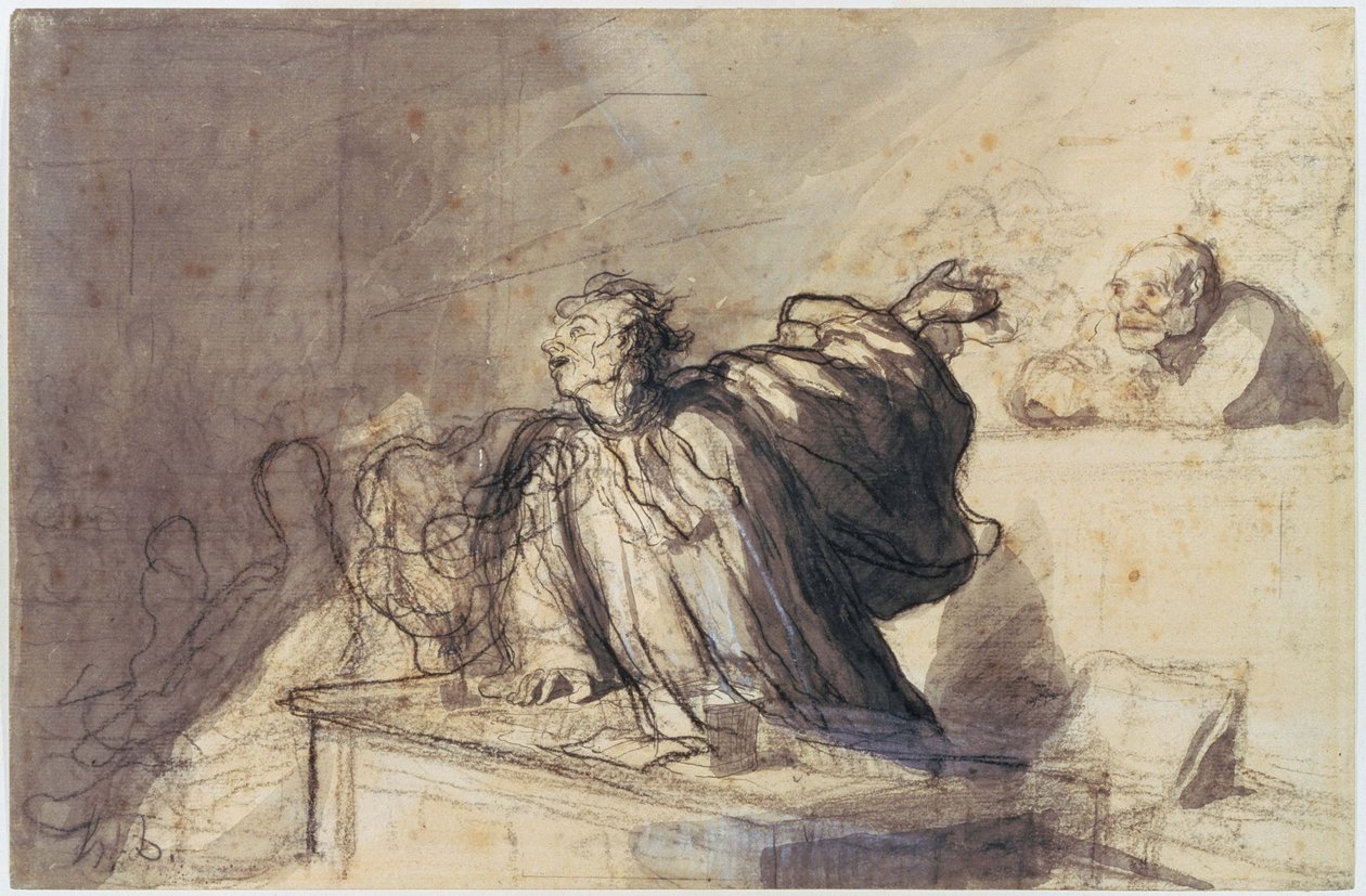 Pleidooi voor de verdediging door Honoré Daumier