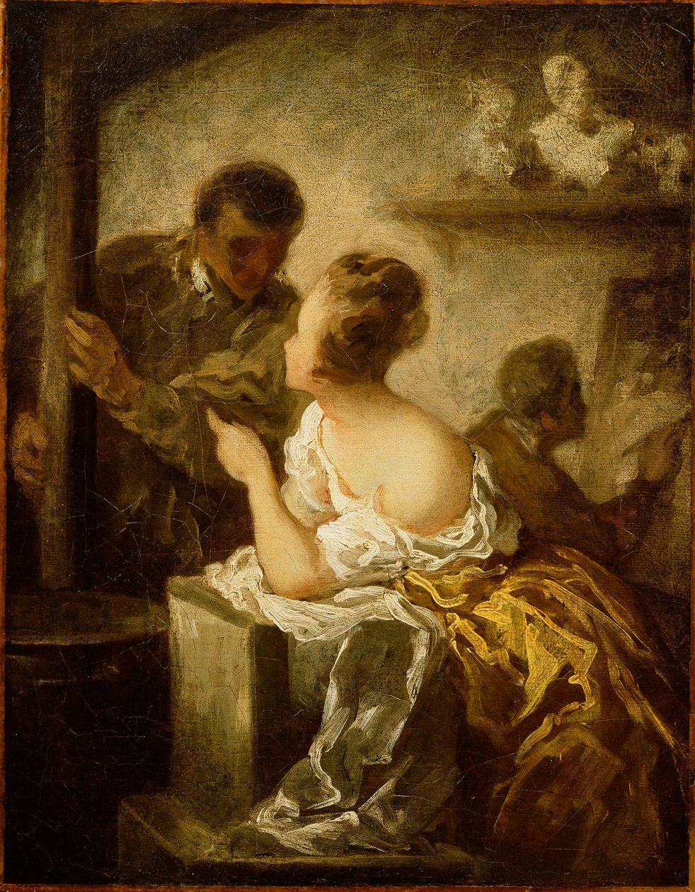Het Atelier, c.1870 door Honoré Daumier