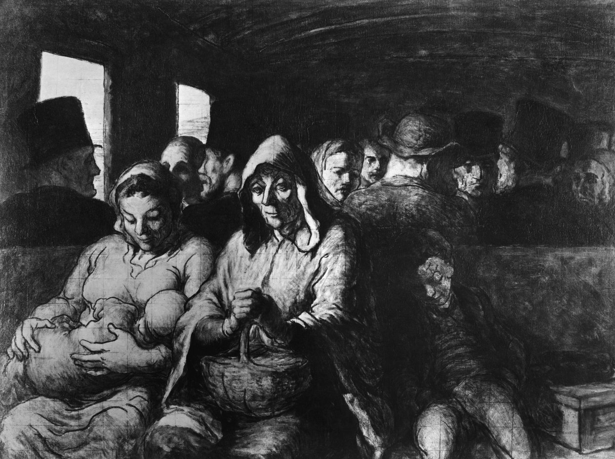 De Derde Klasse Wagon, c.1862-64 door Honoré Daumier