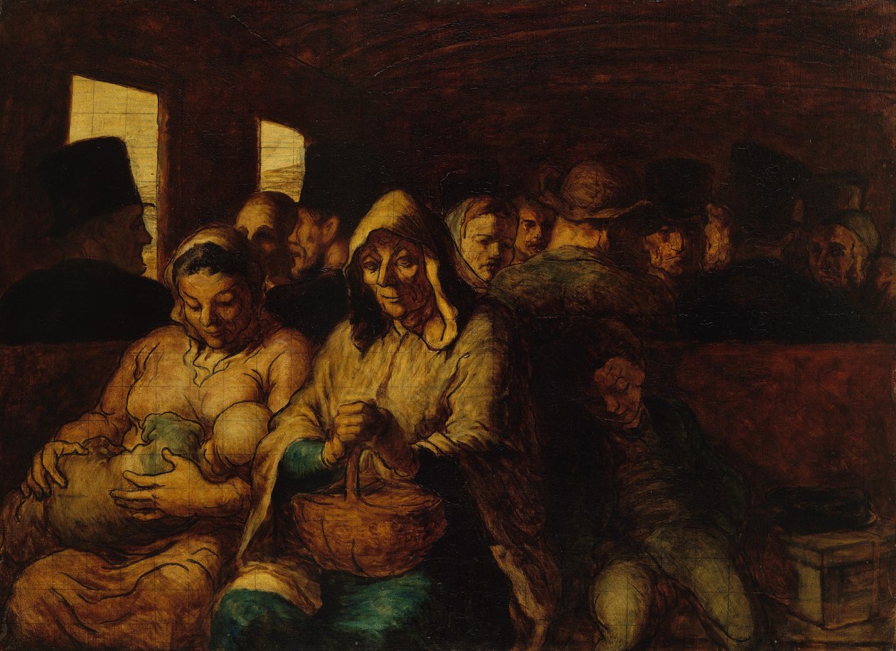De Derde Klas Rijtuig door Honoré Daumier