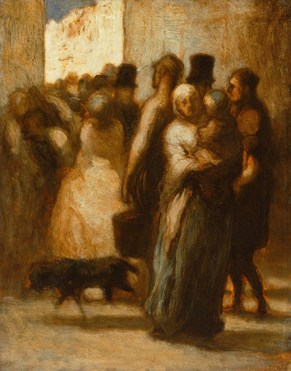 Naar de straat door Honoré Daumier