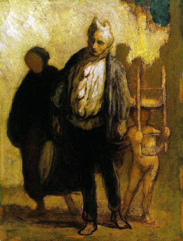 Zwerver Saltimbanques door Honoré Daumier