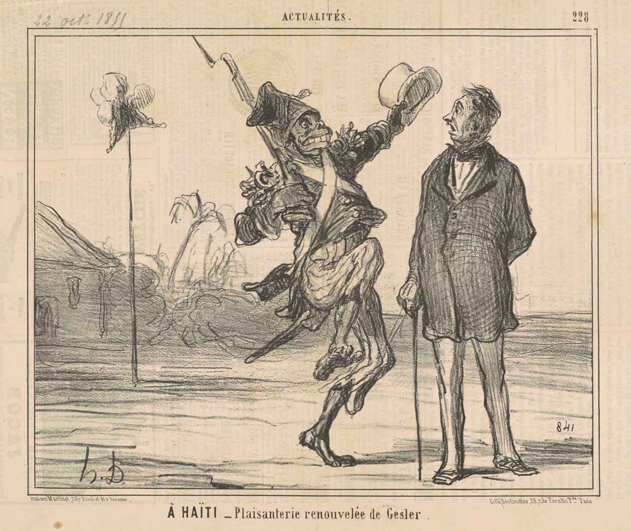 Aan Haïti door Honoré Daumier