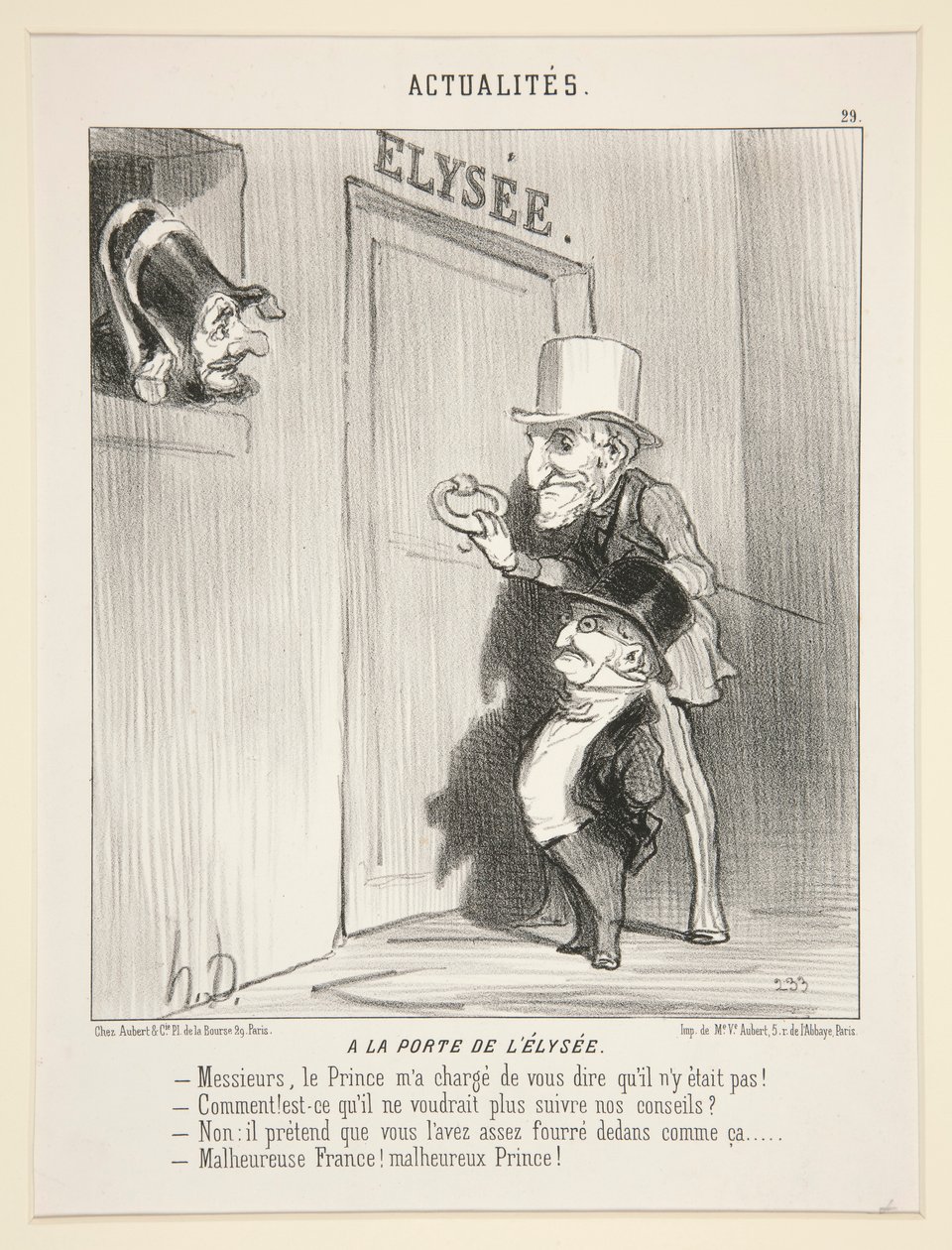 A la porte de l door Honoré Daumier