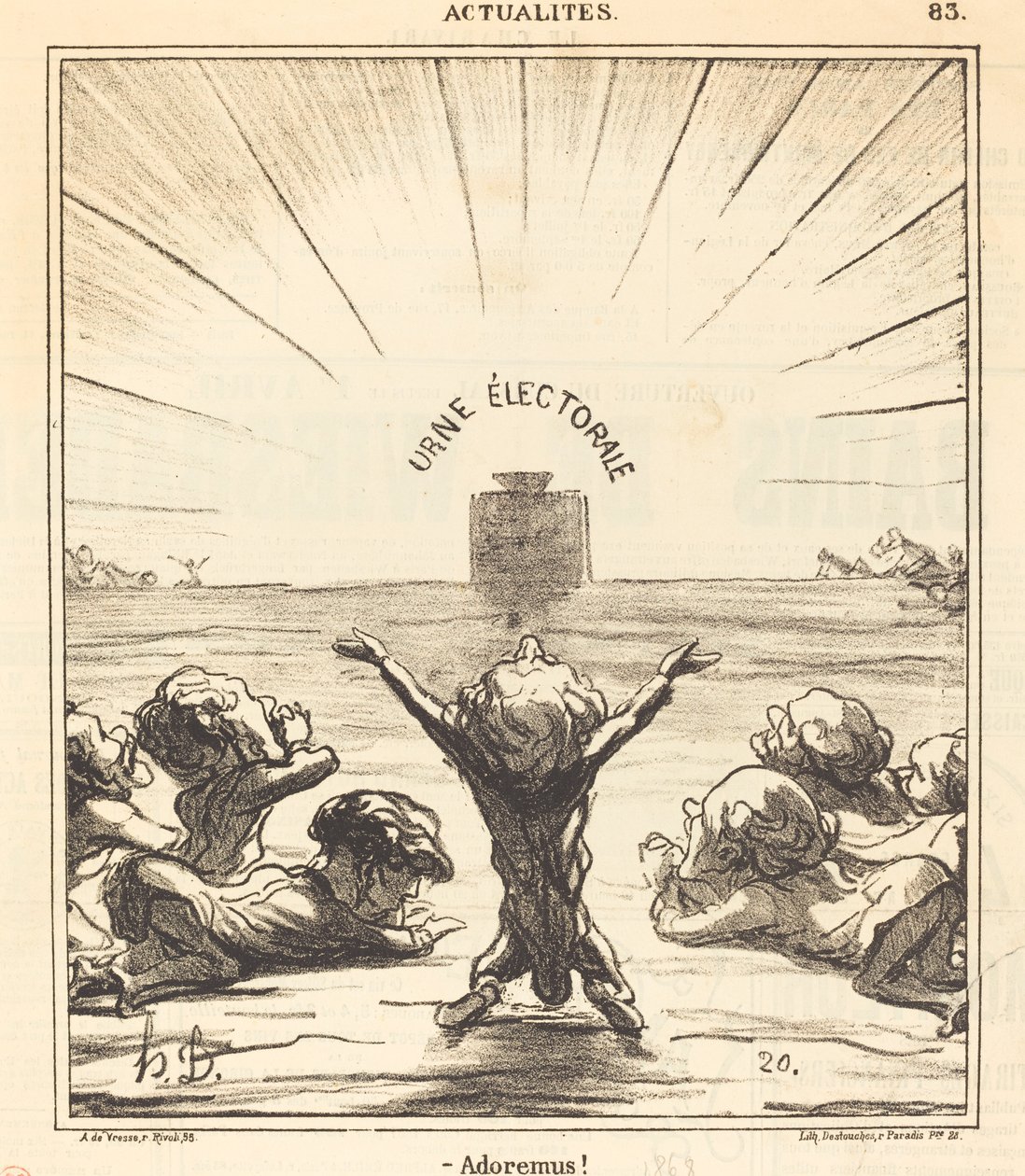 Adoremus! door Honoré Daumier