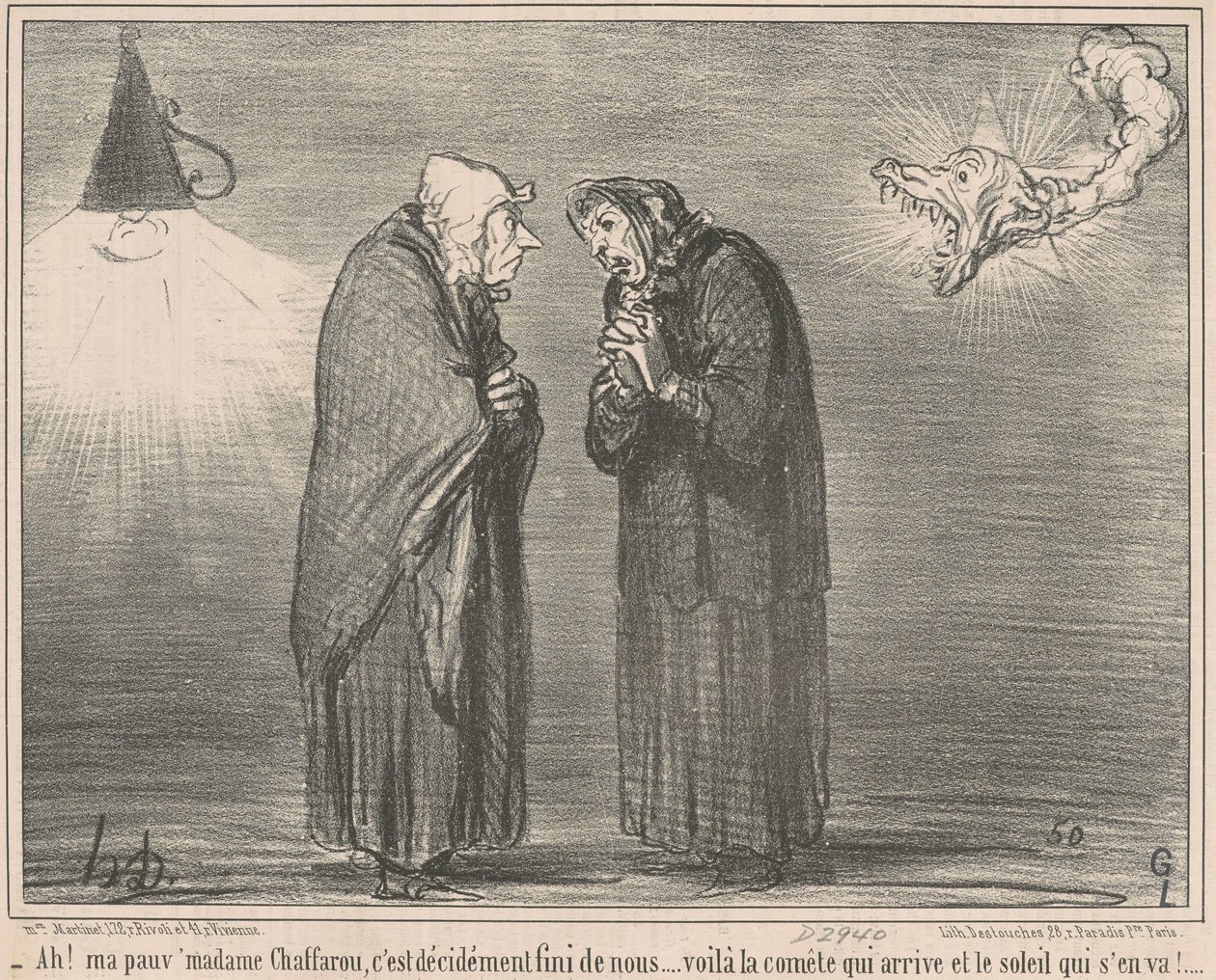 Ah! Mijn arme mevrouw Chaffarou... door Honoré Daumier