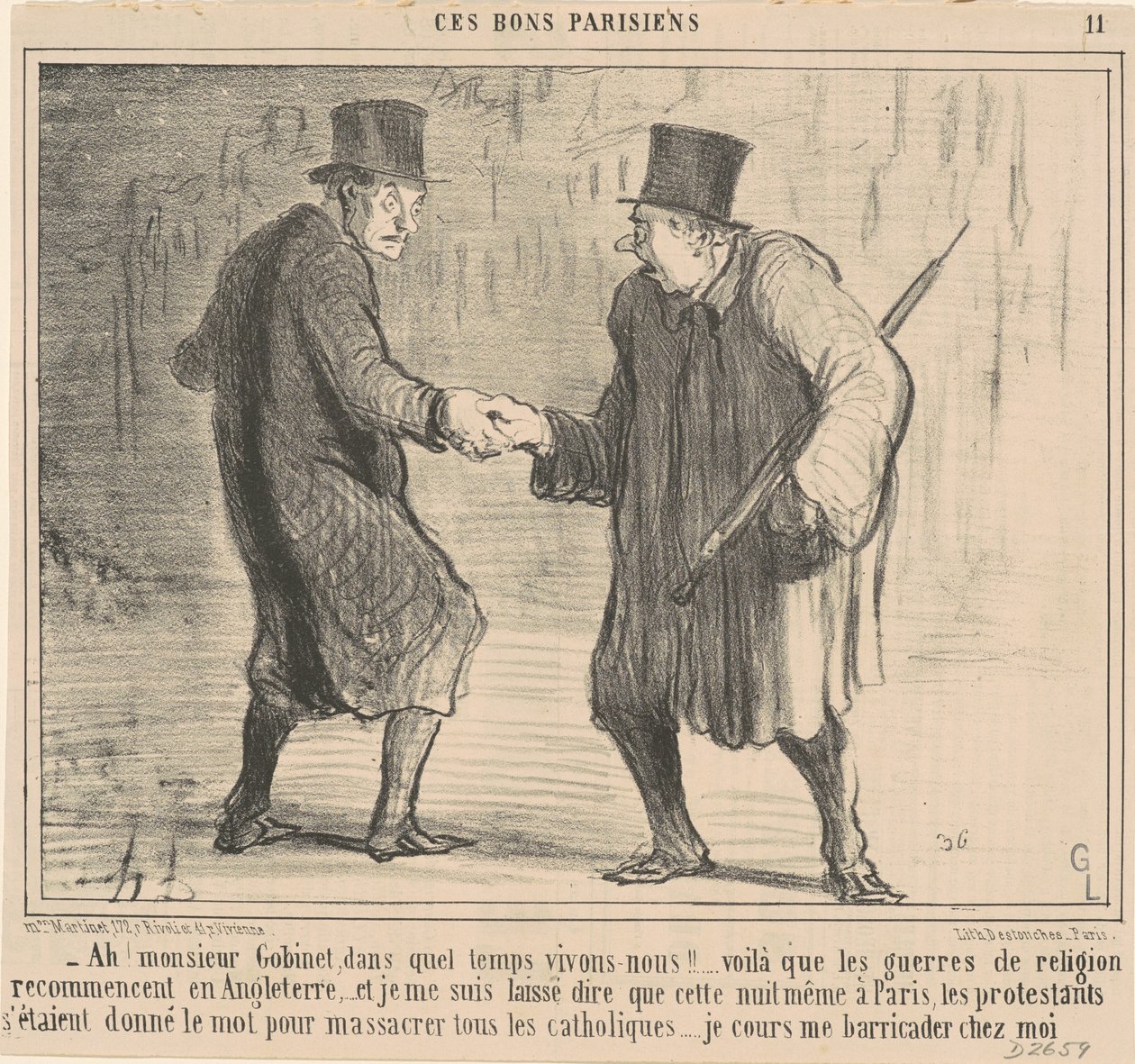 Ah! Mijnheer Gobinet, in welke tijd ... door Honoré Daumier