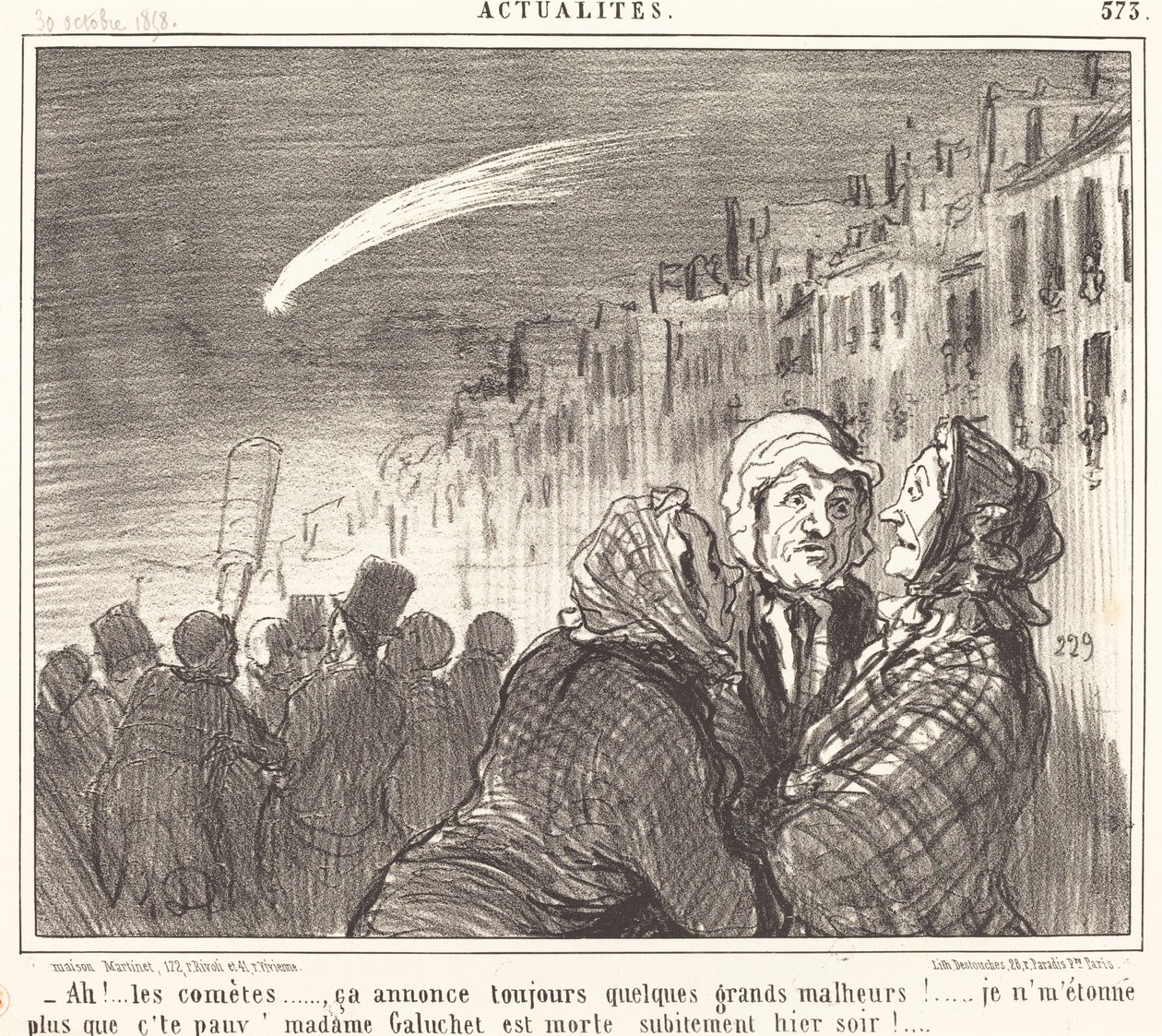 Ah!... de kometen... door Honoré Daumier