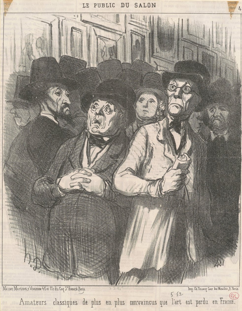 Overtuigde klassieke liefhebbers door Honoré Daumier