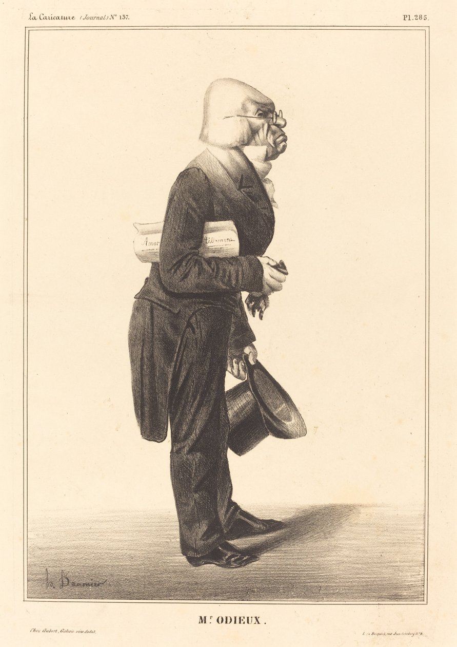 Antoine Odier door Honoré Daumier
