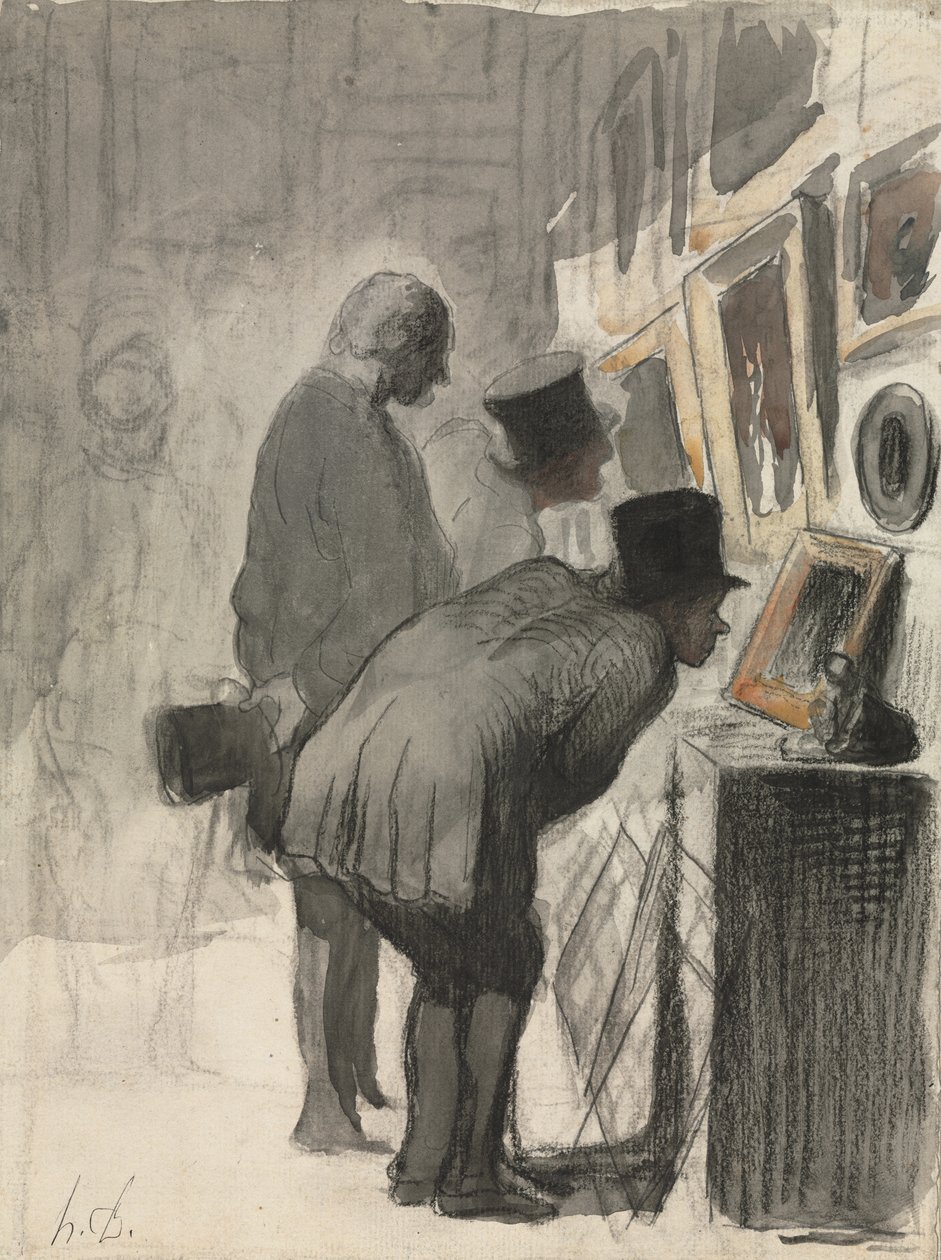 Kunstliefhebbers door Honoré Daumier