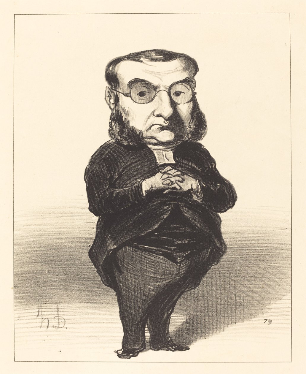 Ath. L. Charles Coquerel door Honoré Daumier