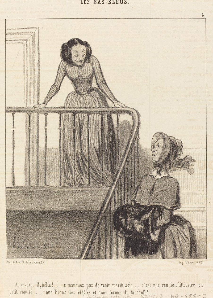 Vaarwel, Ophelia!... mis niet... door Honoré Daumier