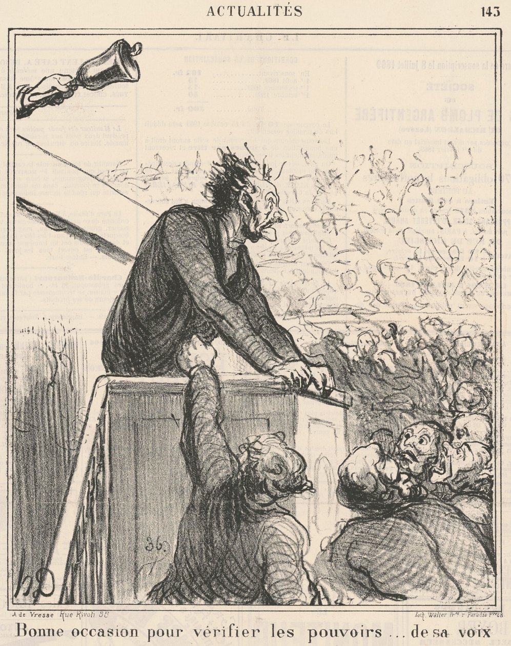 Goede gelegenheid om te controleren... door Honoré Daumier