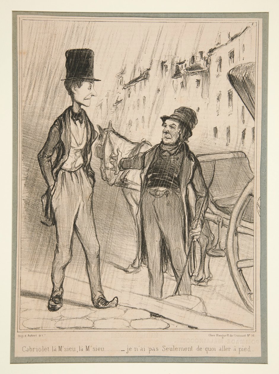 Cabriolet la M door Honoré Daumier