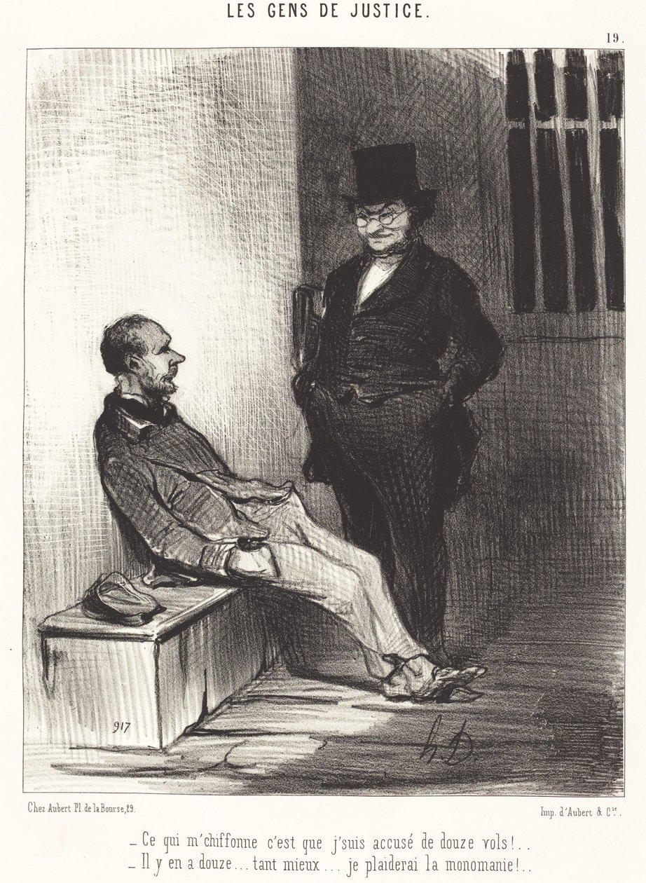 Wat me dwarszit is... twaalf diefstallen!... door Honoré Daumier