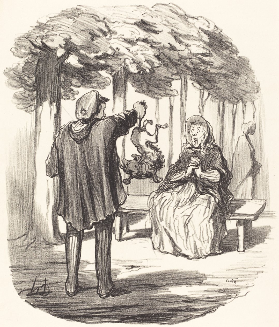 Is dat jouw hond? door Honoré Daumier