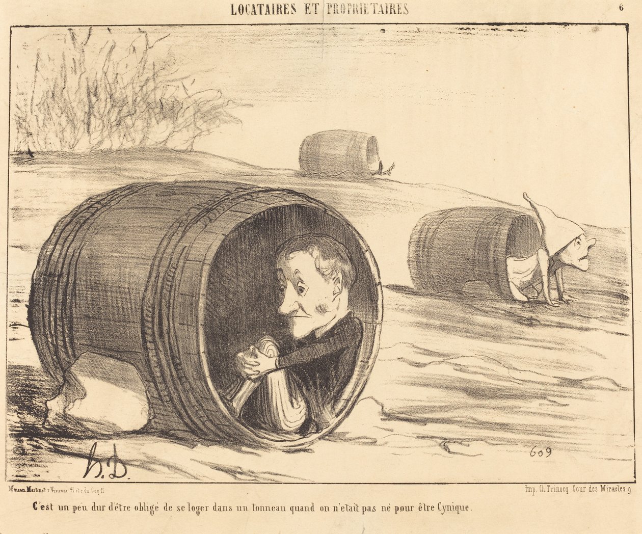 Het is een beetje moeilijk om verplicht te zijn door Honoré Daumier