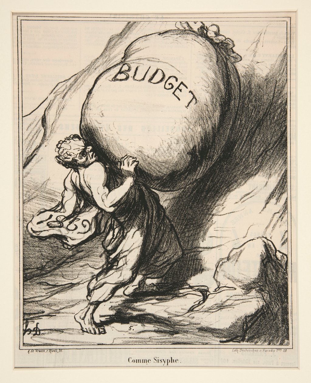 Comme Sisyphe door Honoré Daumier