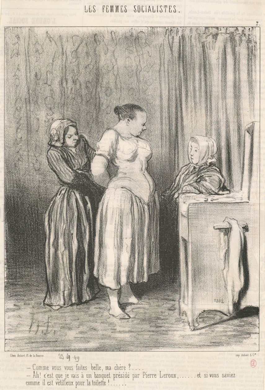 Hoe mooi maakt u zich, mijn lieve? door Honoré Daumier