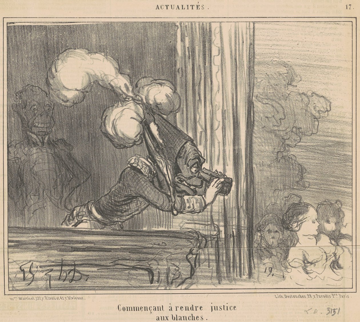 Beginnend recht te doen aan de blanken door Honoré Daumier