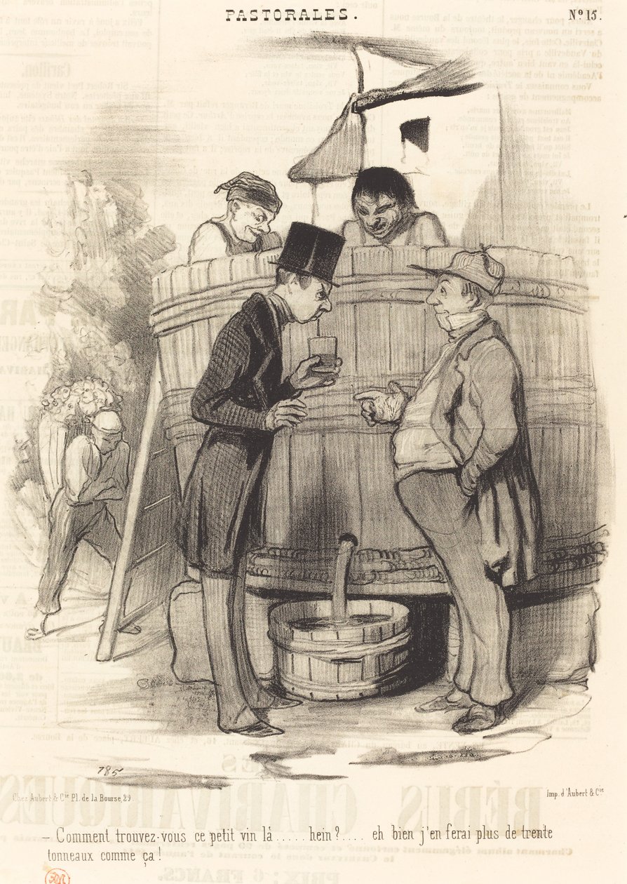 Hoe vindt u deze kleine wijn... door Honoré Daumier