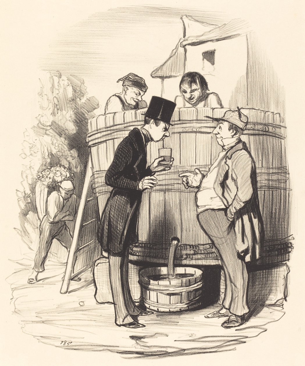Hoe vindt u deze kleine wijn... door Honoré Daumier