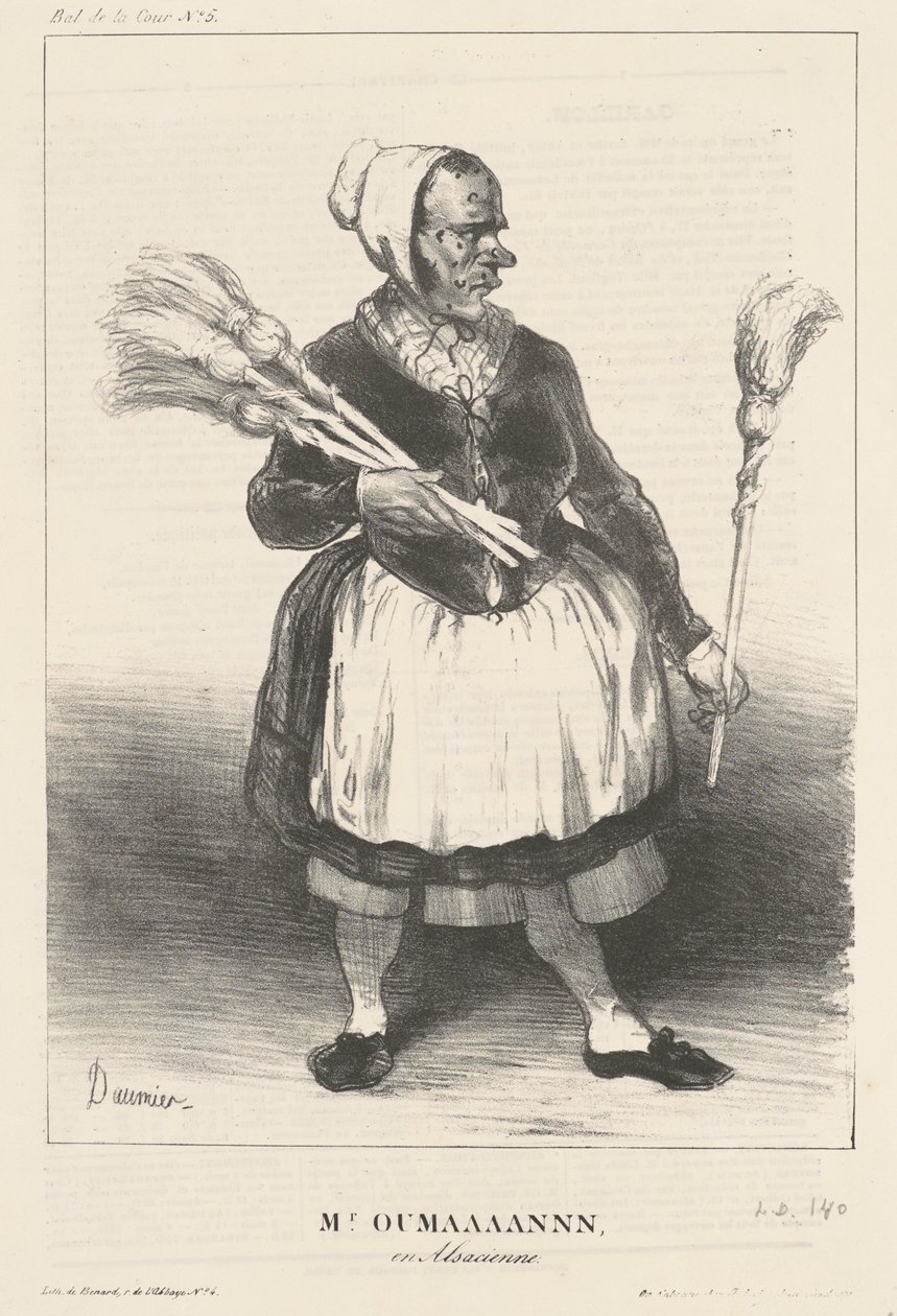 Coulman in Elzasser klederdracht door Honoré Daumier